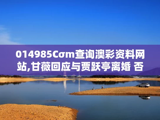 014985Cσm查询澳彩资料网站,甘薇回应与贾跃亭离婚 否认拿40亿
