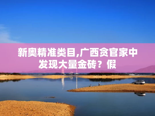 新奥精准类目,广西贪官家中发现大量金砖？假